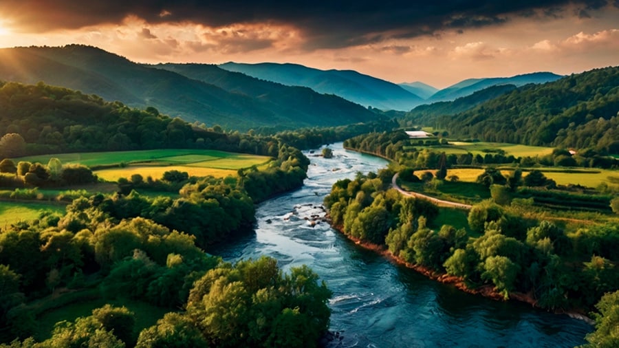 Scenic river valley representing irrevocable life insurance trust planning and estate wealth preservation