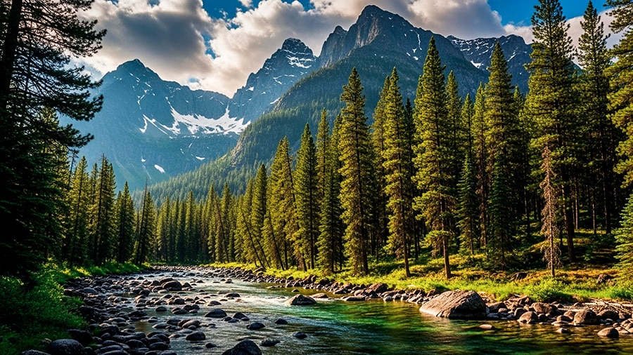 Mountain river landscape representing spousal lifetime access trust planning and tax-efficient wealth transfer